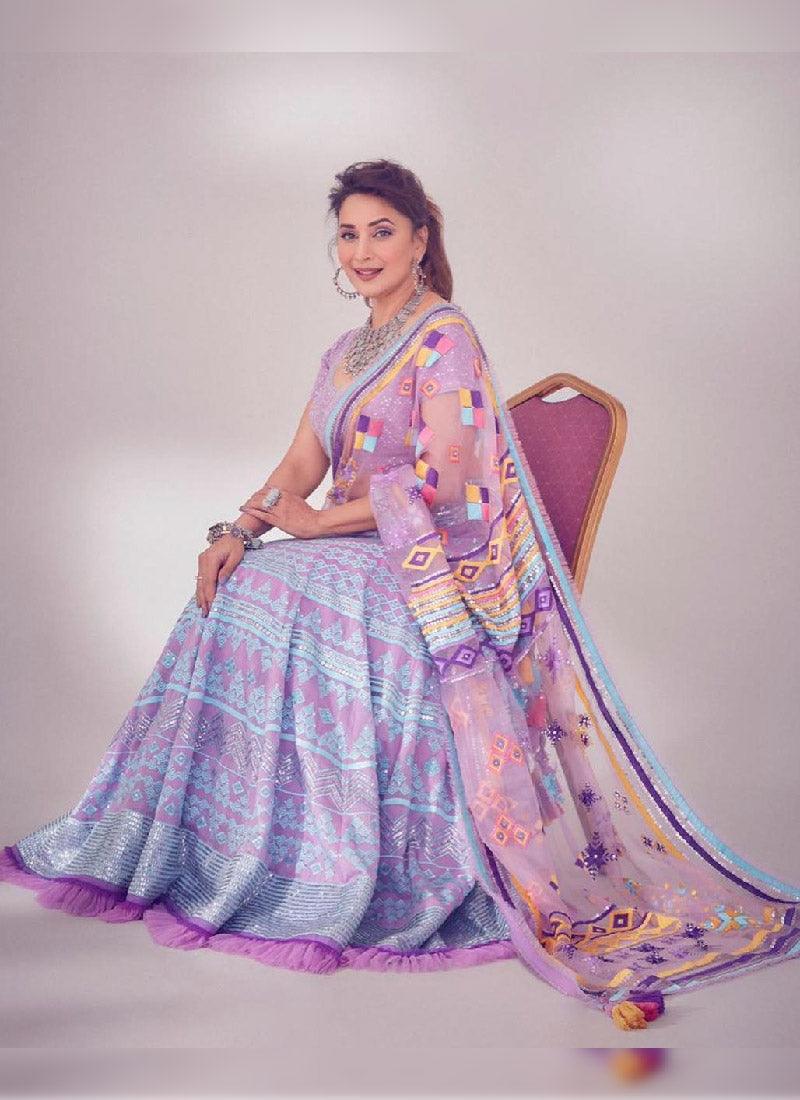 Attractive Purple Color with Soft Net Base Lehenga Newest Online