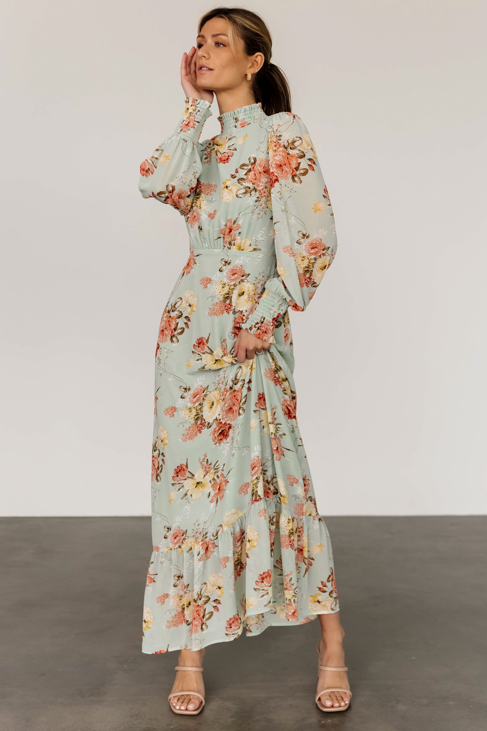 Luciana Maxi Dress | Sage Multi Good Selling Cheap Online