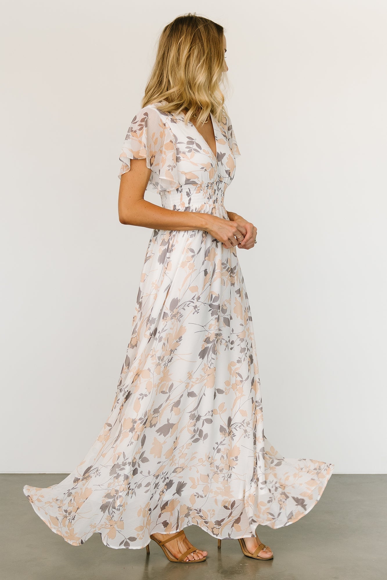 Lynlee Metallic Maxi Dress | Off White Print Buy Cheap Manchester