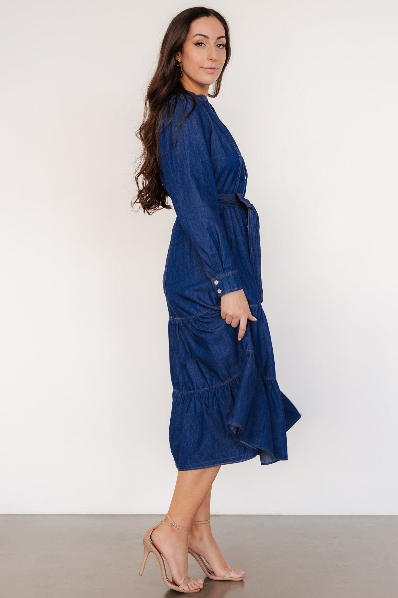 Misty Midi Dress | Denim Blue Browse For Sale