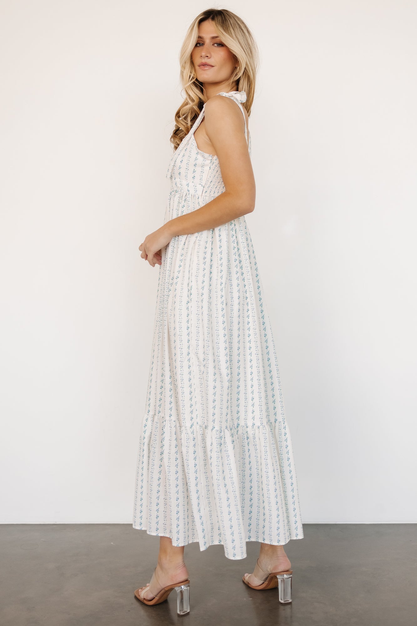 Kennie Maxi Dress | Cream Multi Floral Wholesale Pice For Sale