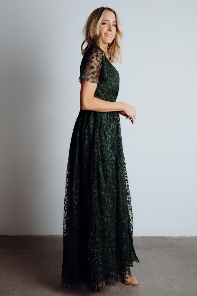 Marseille Embossed Maxi Dress | Green Clearance Online Amazon