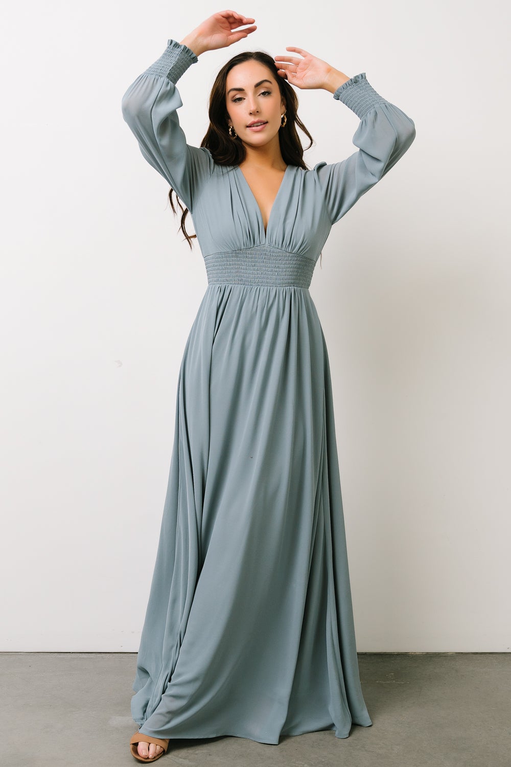 Olivia Maxi Dress | Dusty Blue Affordable Online