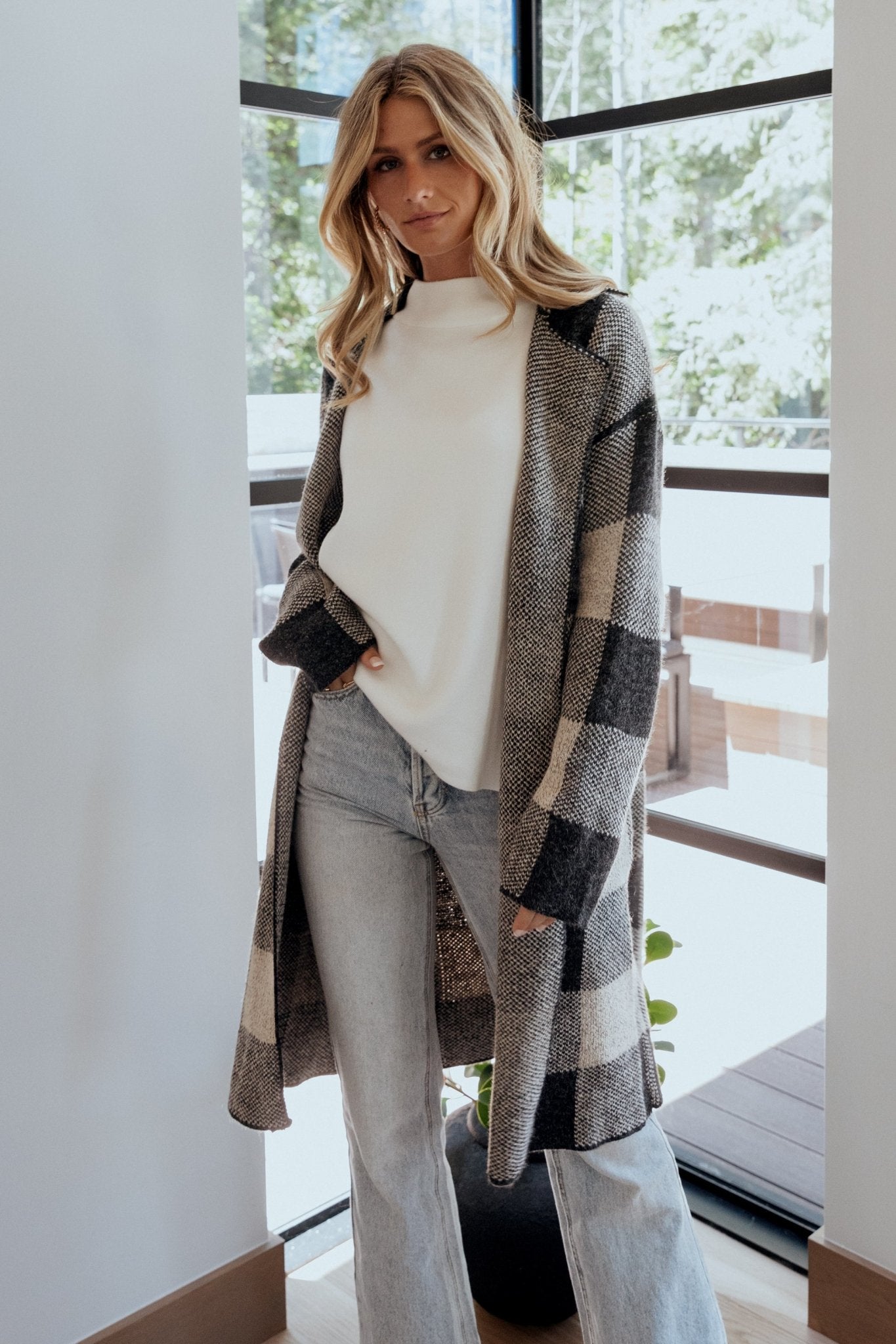 Toronto Cardigan | Black + Taupe Discount Hot Sale