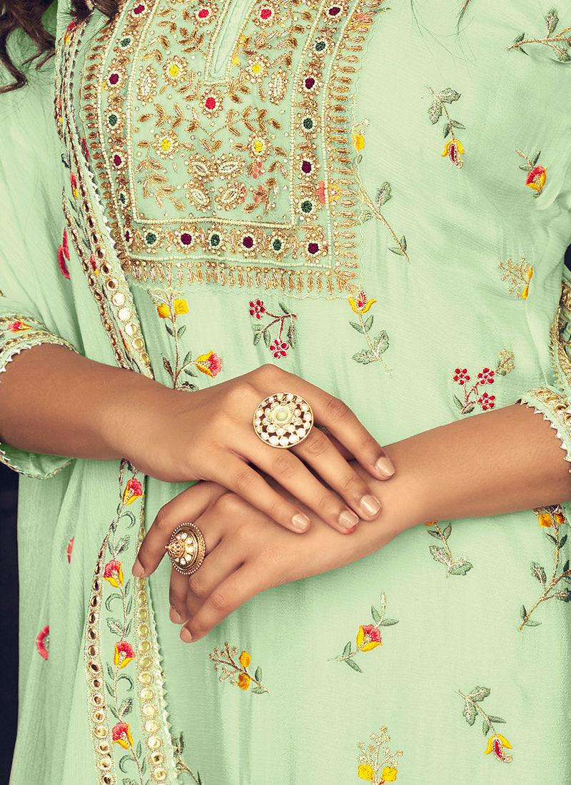 Light Green Pant Style Pakistani Dress Tumblr