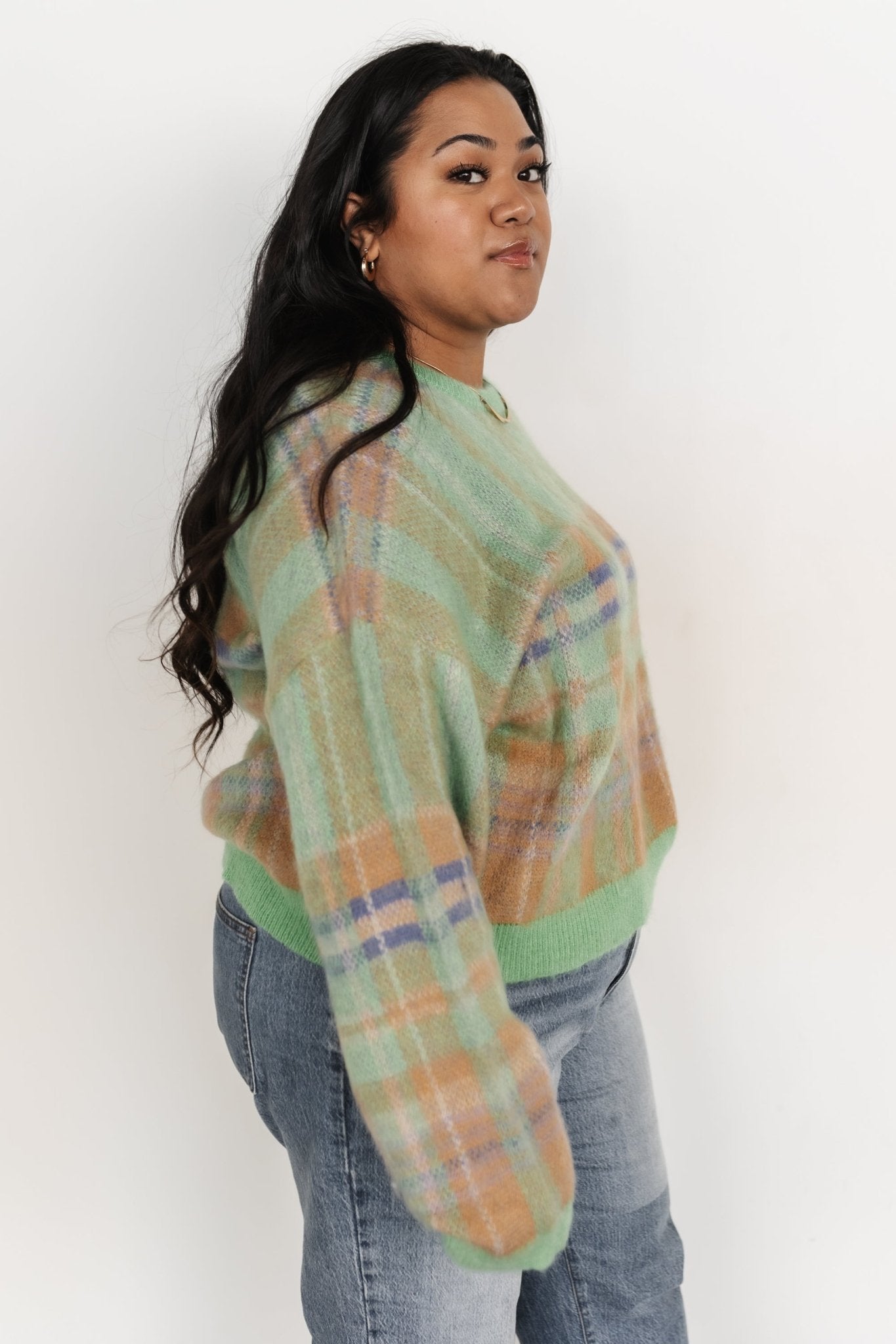 Brentridge Plaid Sweater | Green Multi Official Site