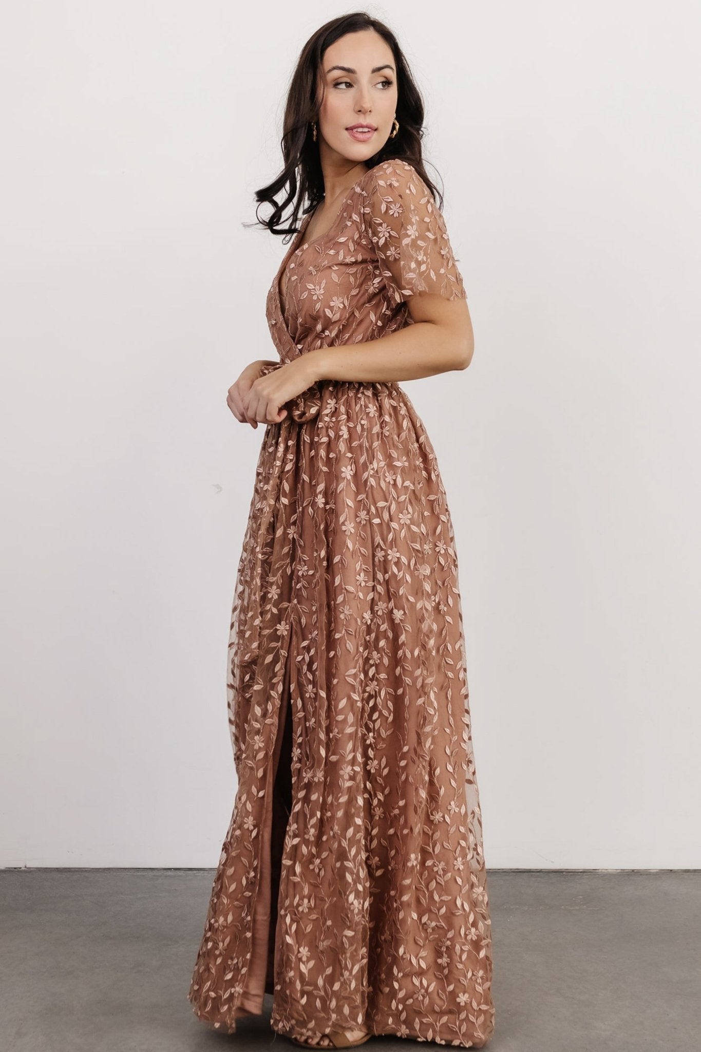 Marseille Embossed Maxi Dress | Nude Rose Outlet Deals