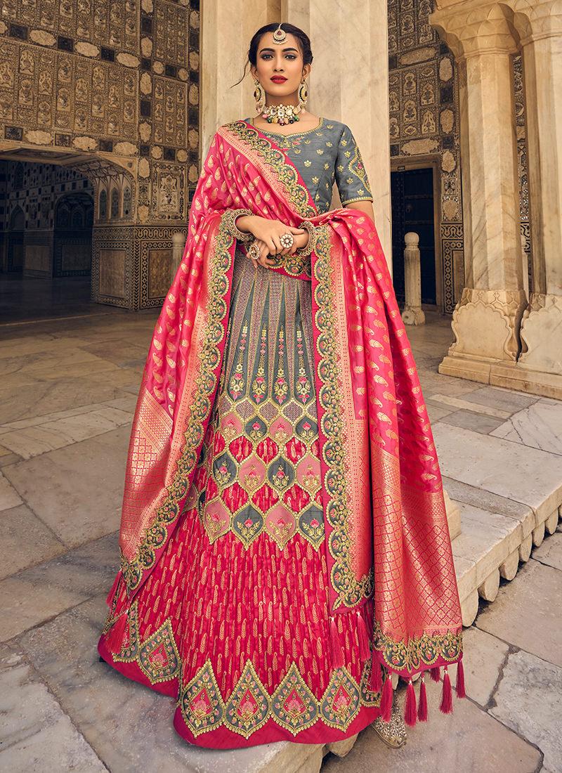 Heavy Embroidered Multi-Color Kalidar Lehenga Sale 2025 New