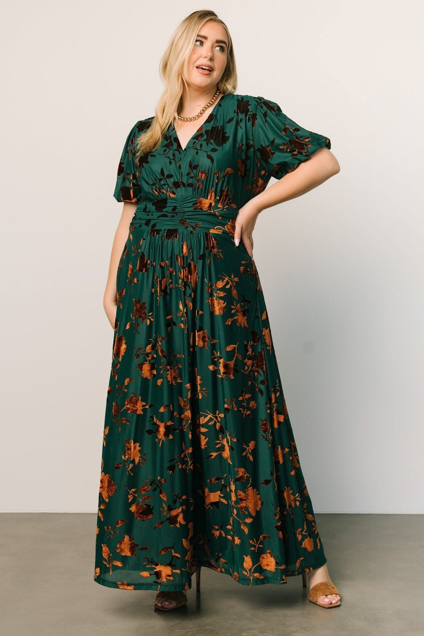 Leslie Velvet Maxi Dress | Bronze + Jade Best Pices Cheap Pice