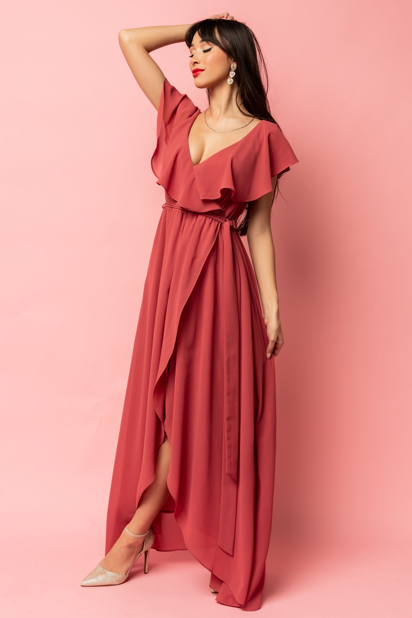 Katya Ruffle Maxi Dress | Rosewood Sale In China