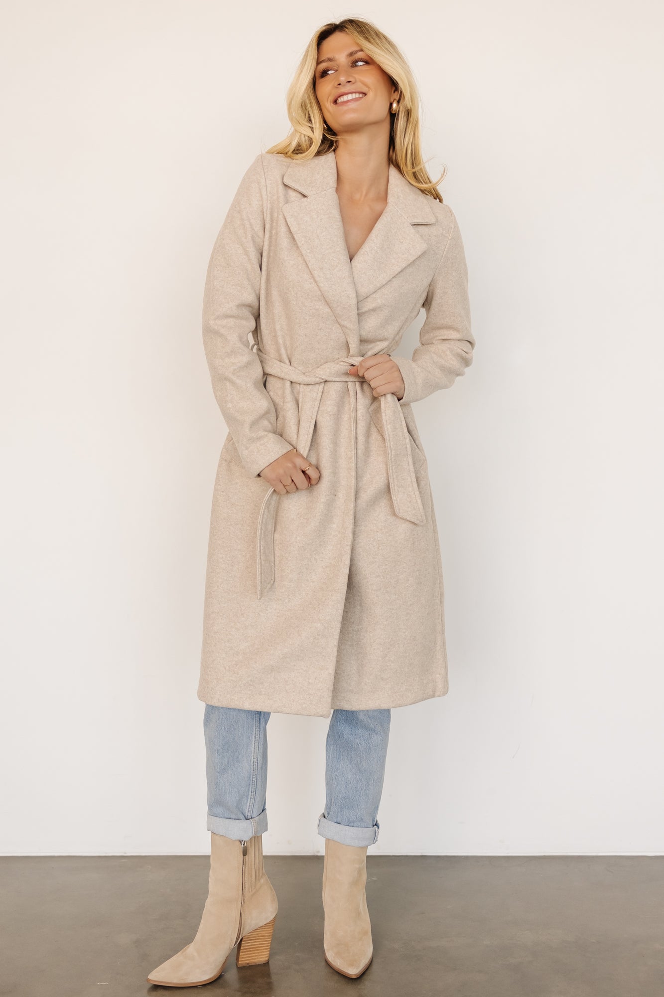 Valdez Long Coat | Oatmeal Outlet Cheap Authentic