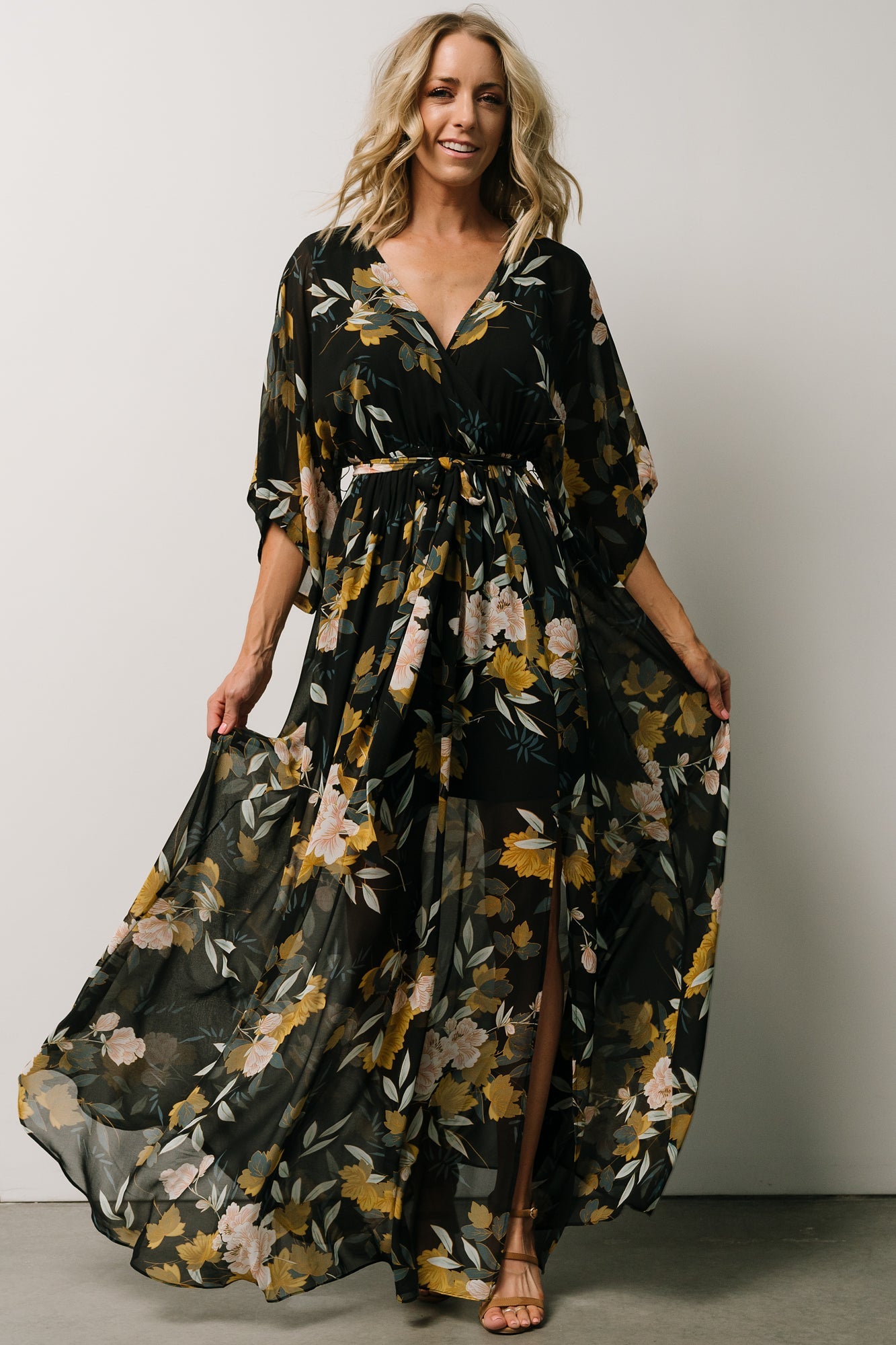 Kia Kimono Maxi Dress | Midnight Floral Online