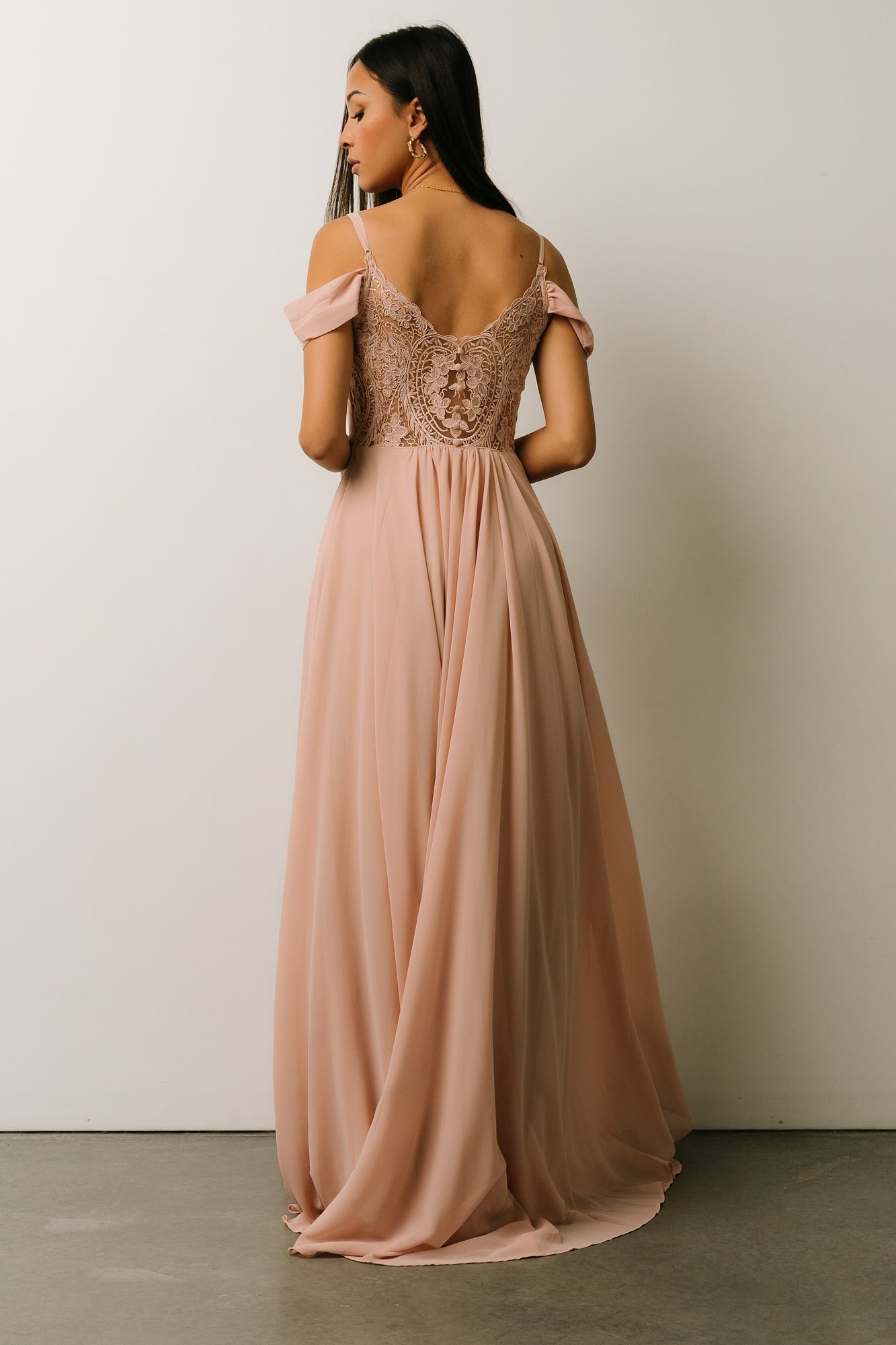 Bianca Lace Maxi Dress | Nude Blush Outlet Cheap Authentic