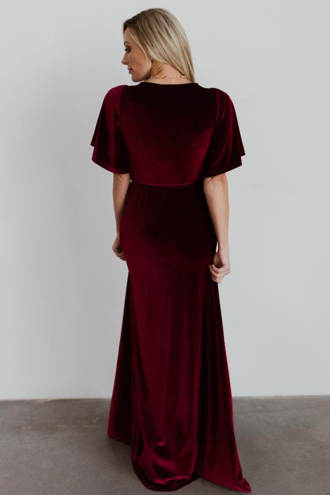 Meghan Velvet Wrap Maxi Dress | Mulberry Sale Affordable