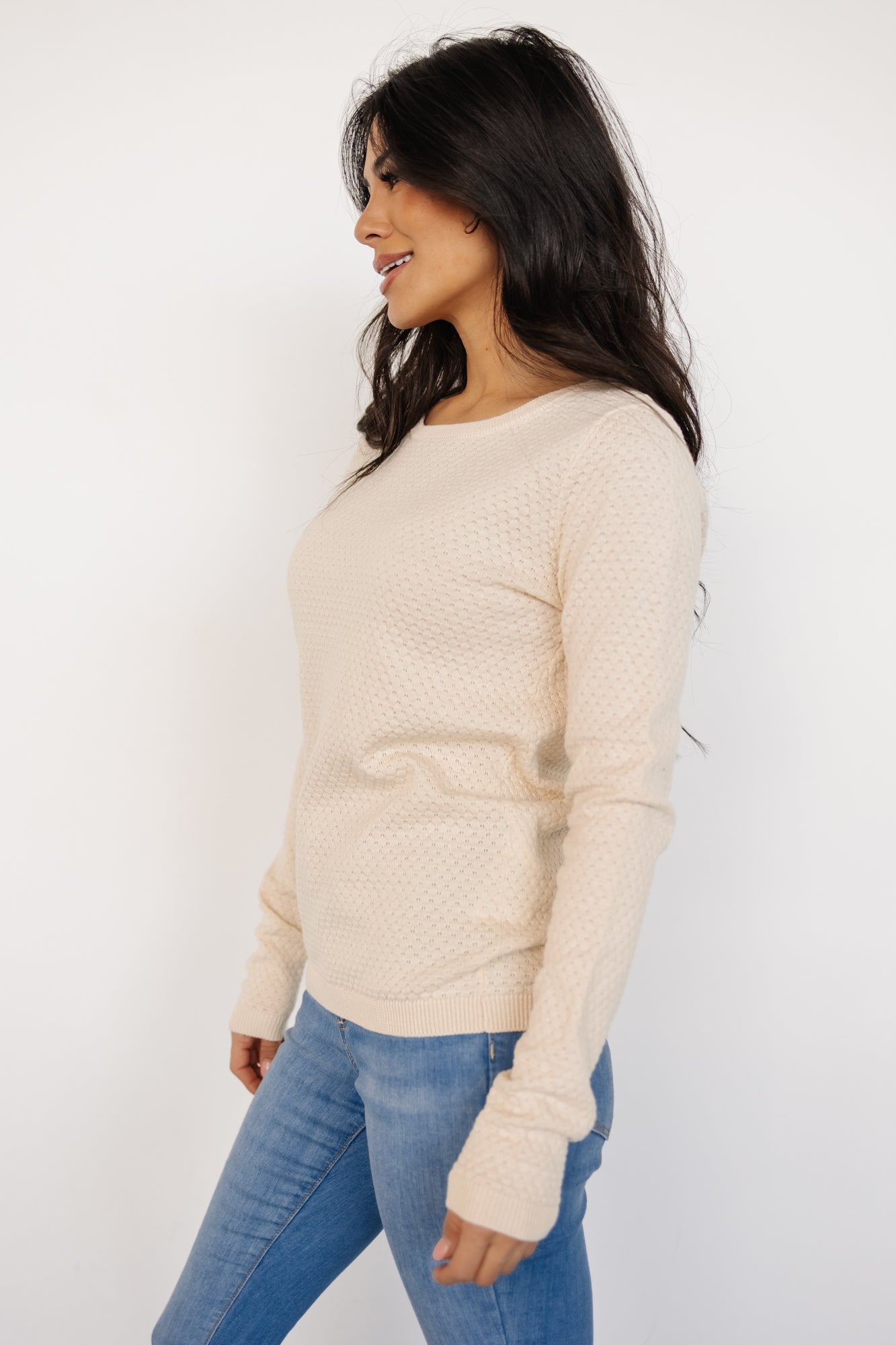 Debbie Knit Top | Cream With Credit Card