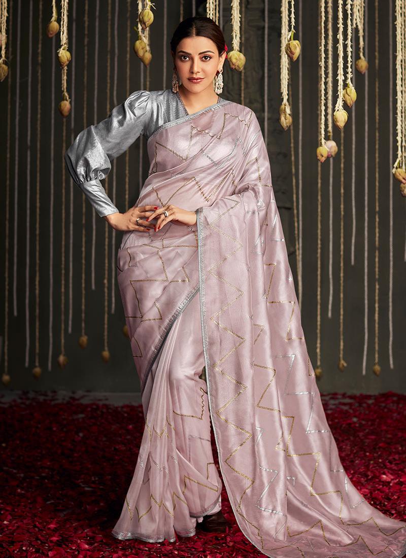 Juliet Sleeves V-Neck Bollywood Saree Outlet Supply