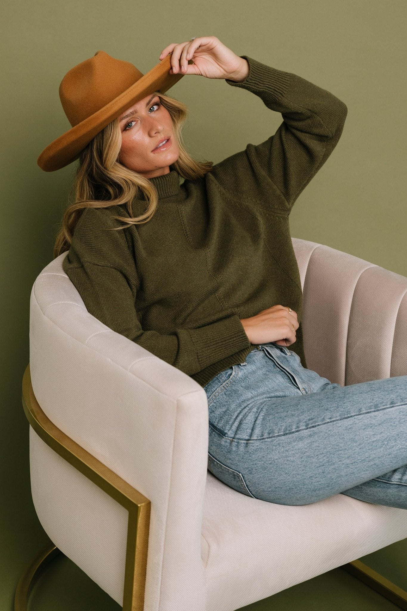 Collins Knit Sweater | Olive Clearance Exclusive