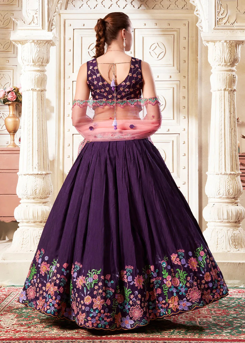 Outstanding and Precious Wine Designer Wedding Style Lehenga Choli Clearance From China