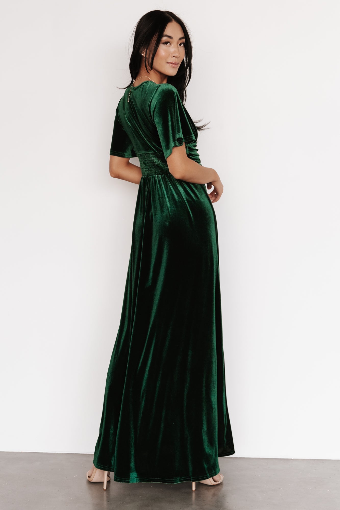 Berenice Velvet Maxi Dress | Emerald Discount Shop Offer