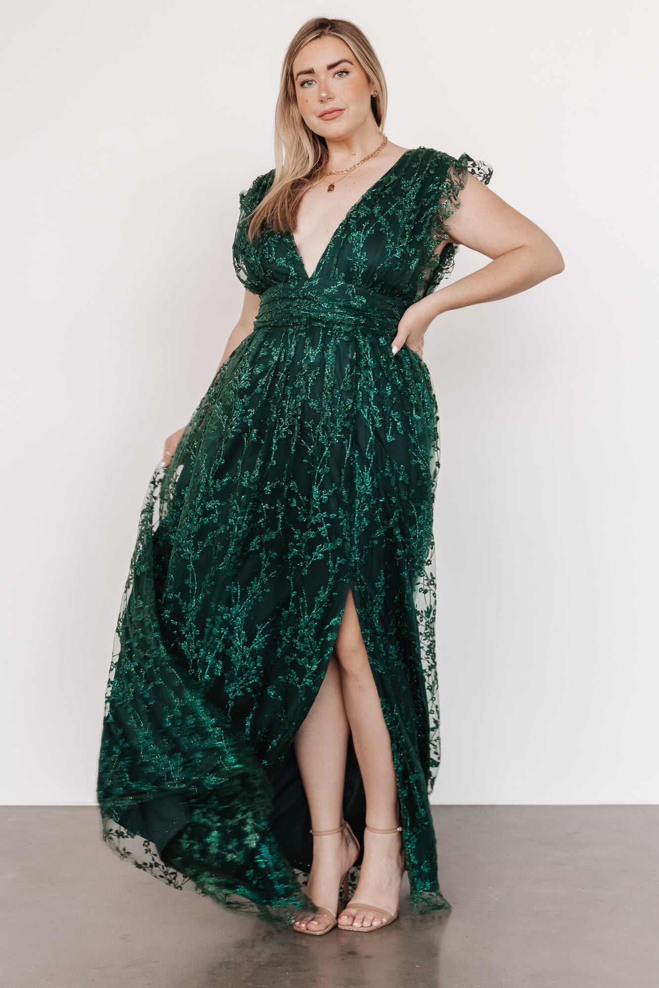 Arlene Shimmer Gown | Emerald Fashion Style For Sale