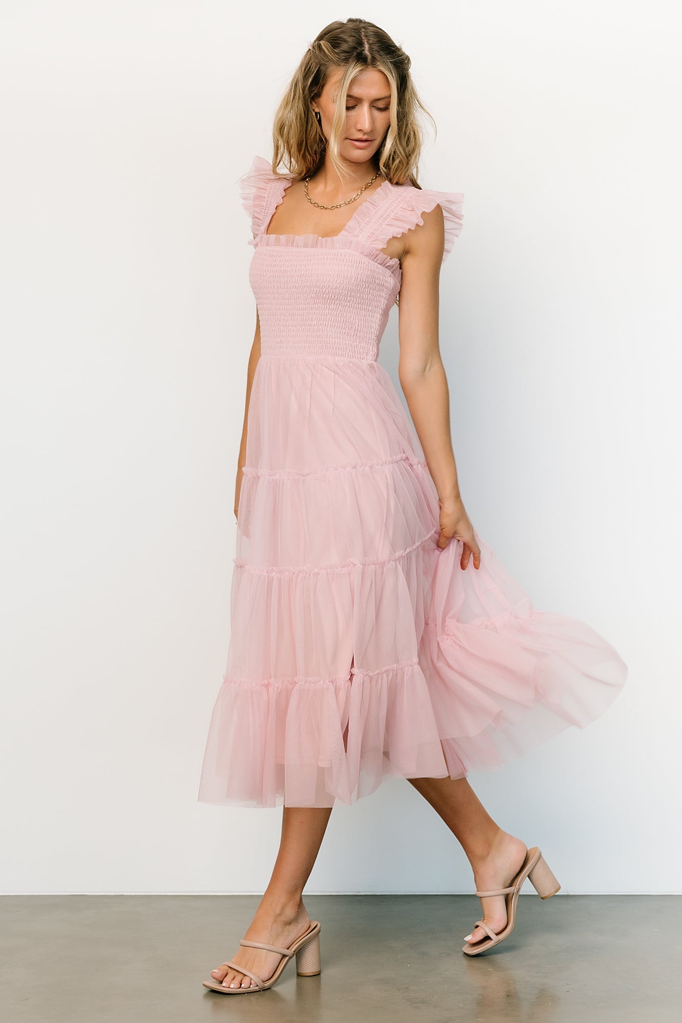 Emma Smocked Tulle Dress | Mauve Buy Cheap Browse