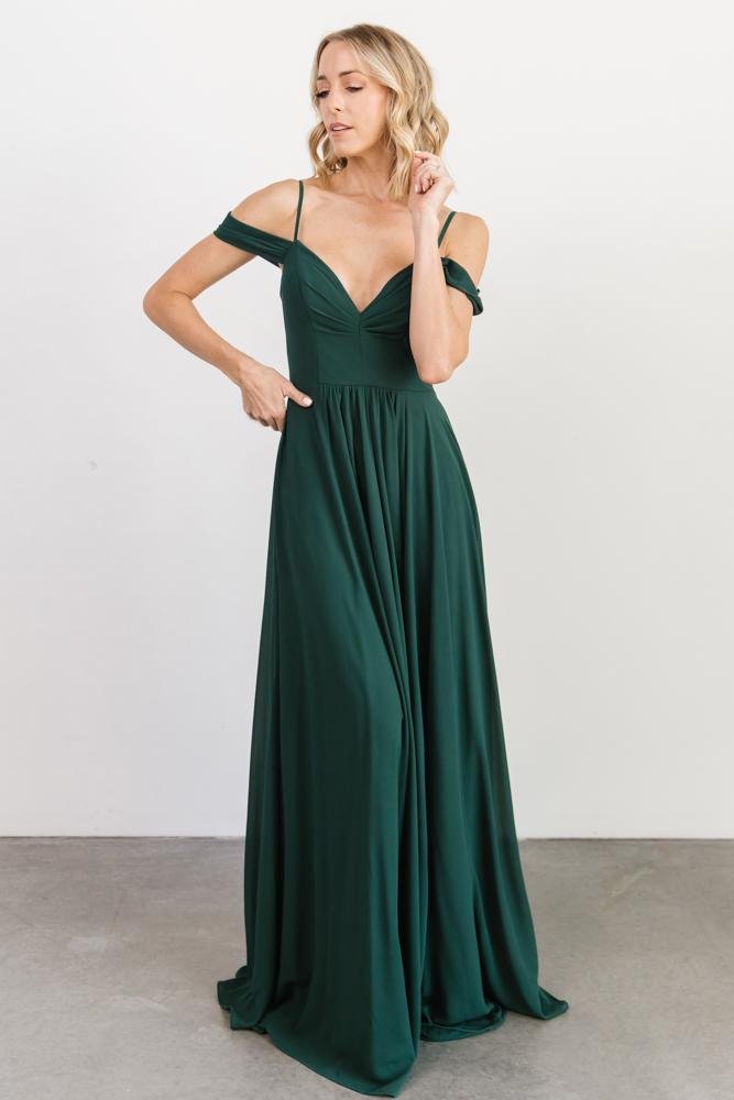 Bianca Lace Maxi Dress | Emerald Cheap Perfect