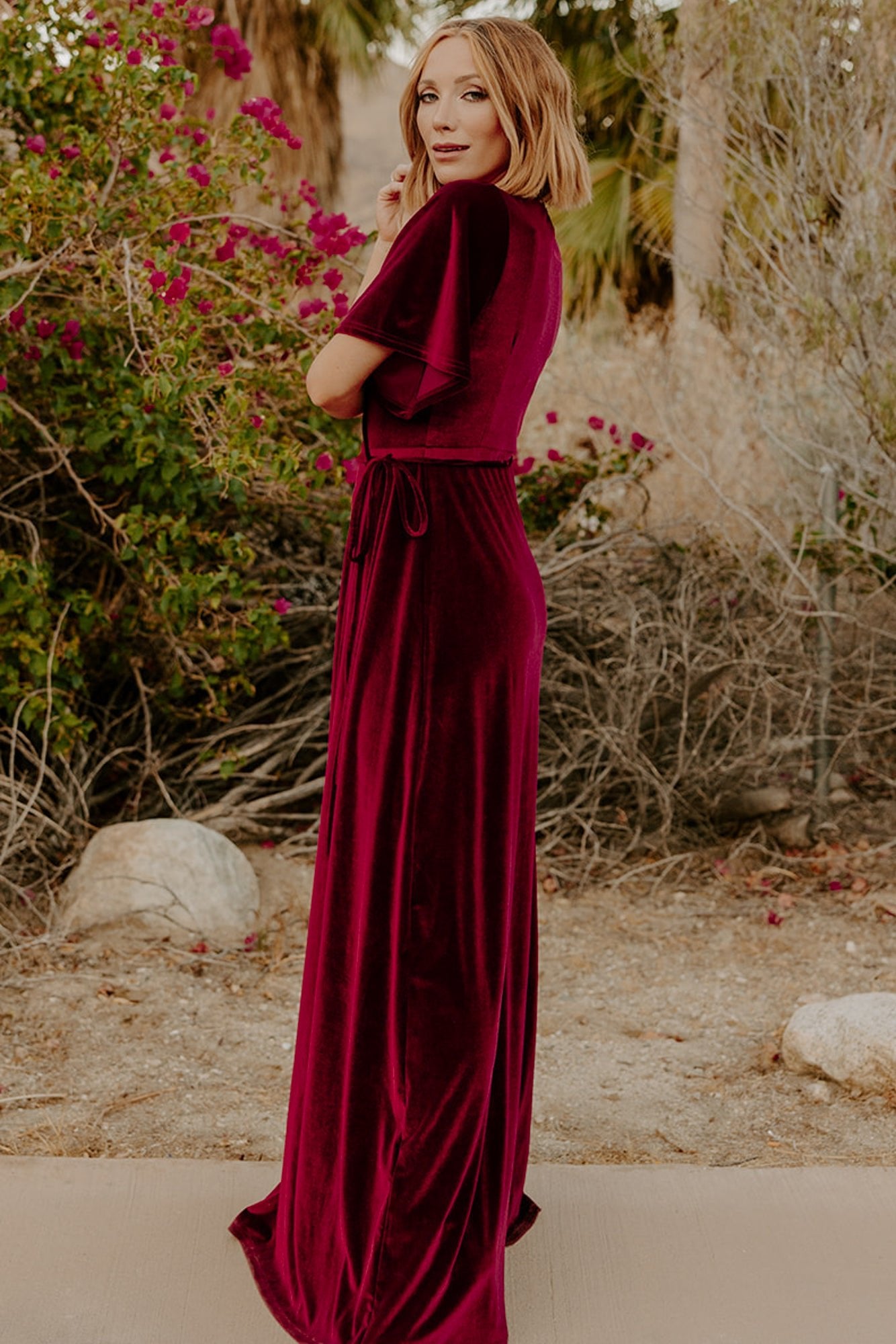 Meghan Velvet Wrap Maxi Dress | Mulberry Sale Affordable