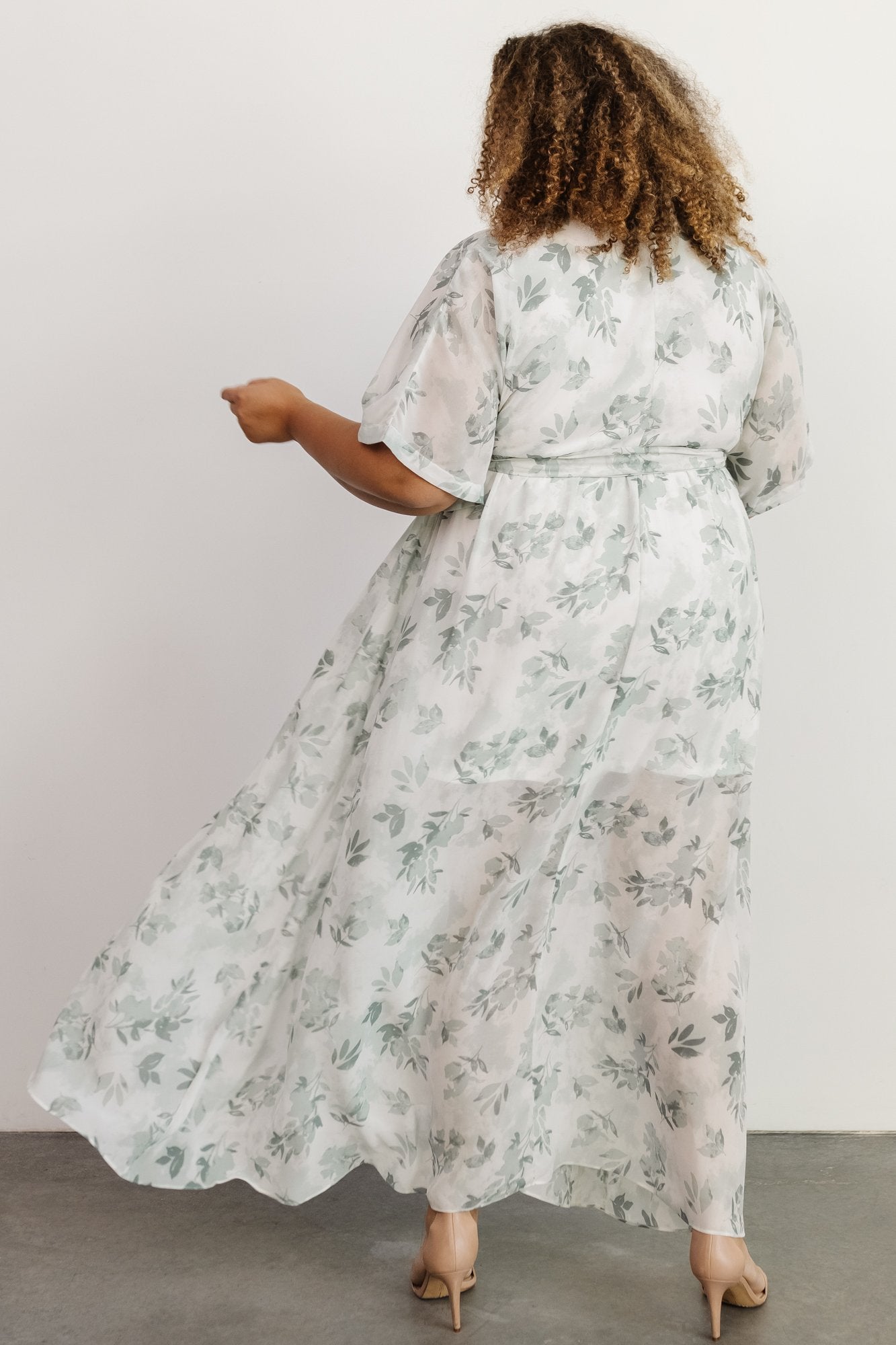 Kia Kimono Maxi Dress | Sage Floral Buy Cheap Fashion Style