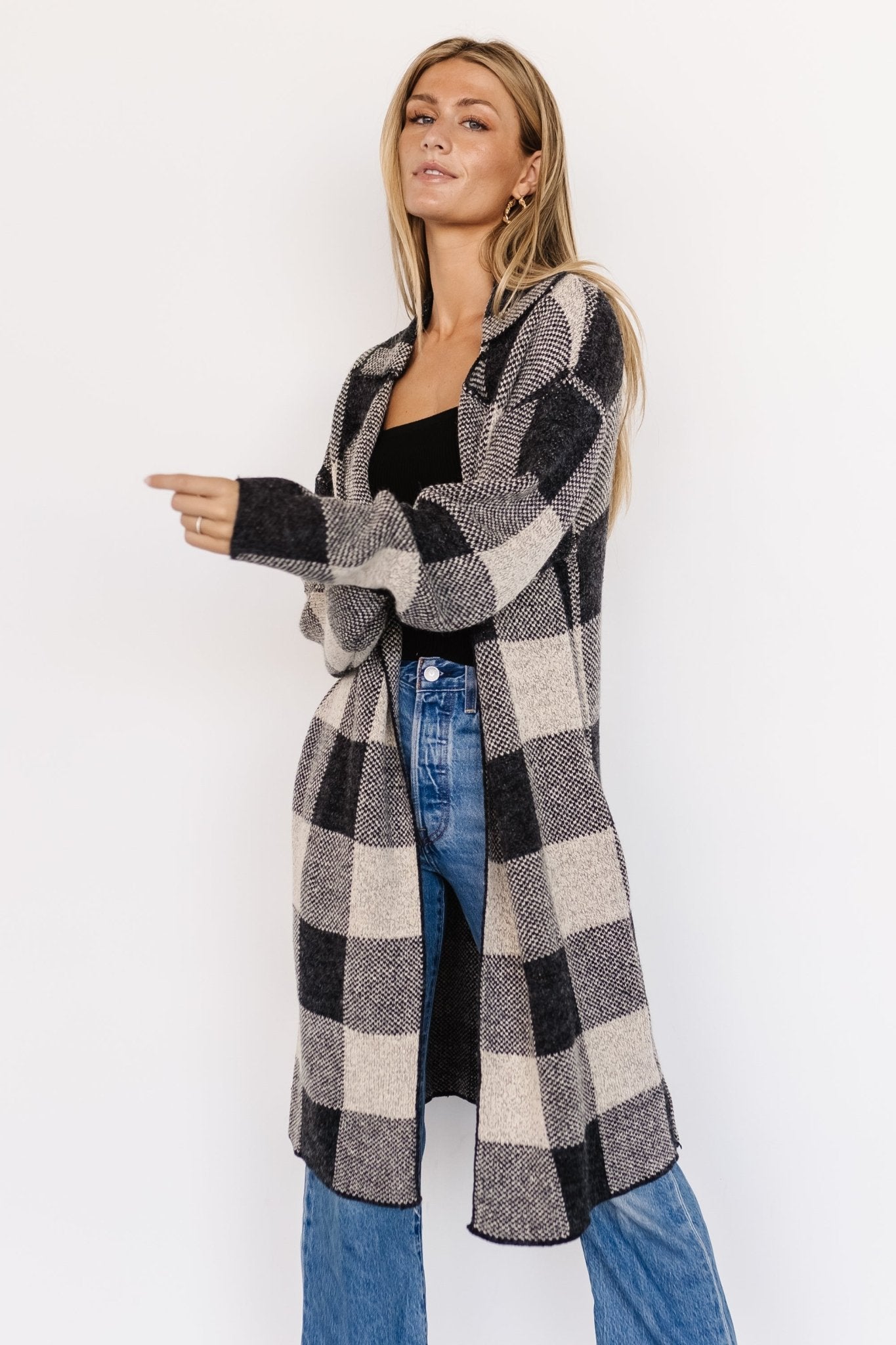 Toronto Cardigan | Black + Taupe Discount Hot Sale