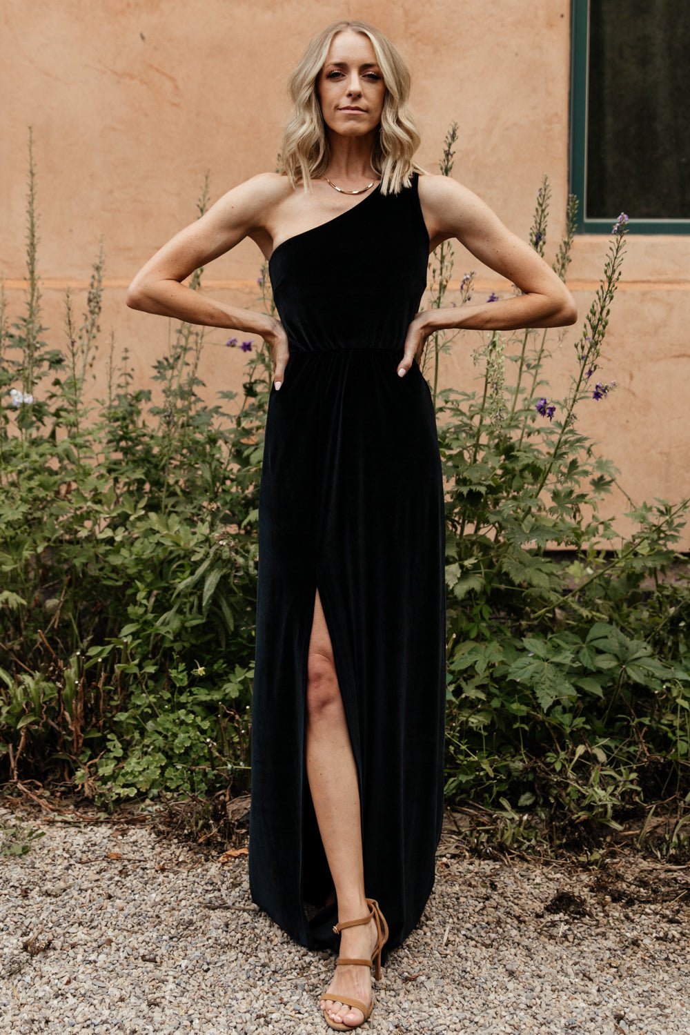 Tatiana Velvet One Shoulder Maxi Dress | Black Clearance Wiki