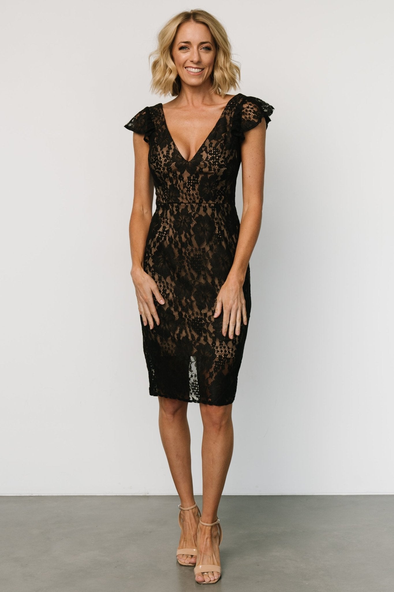 Kimber Lace Dress | Black + Nude Free Shipping Footlocker Finishline