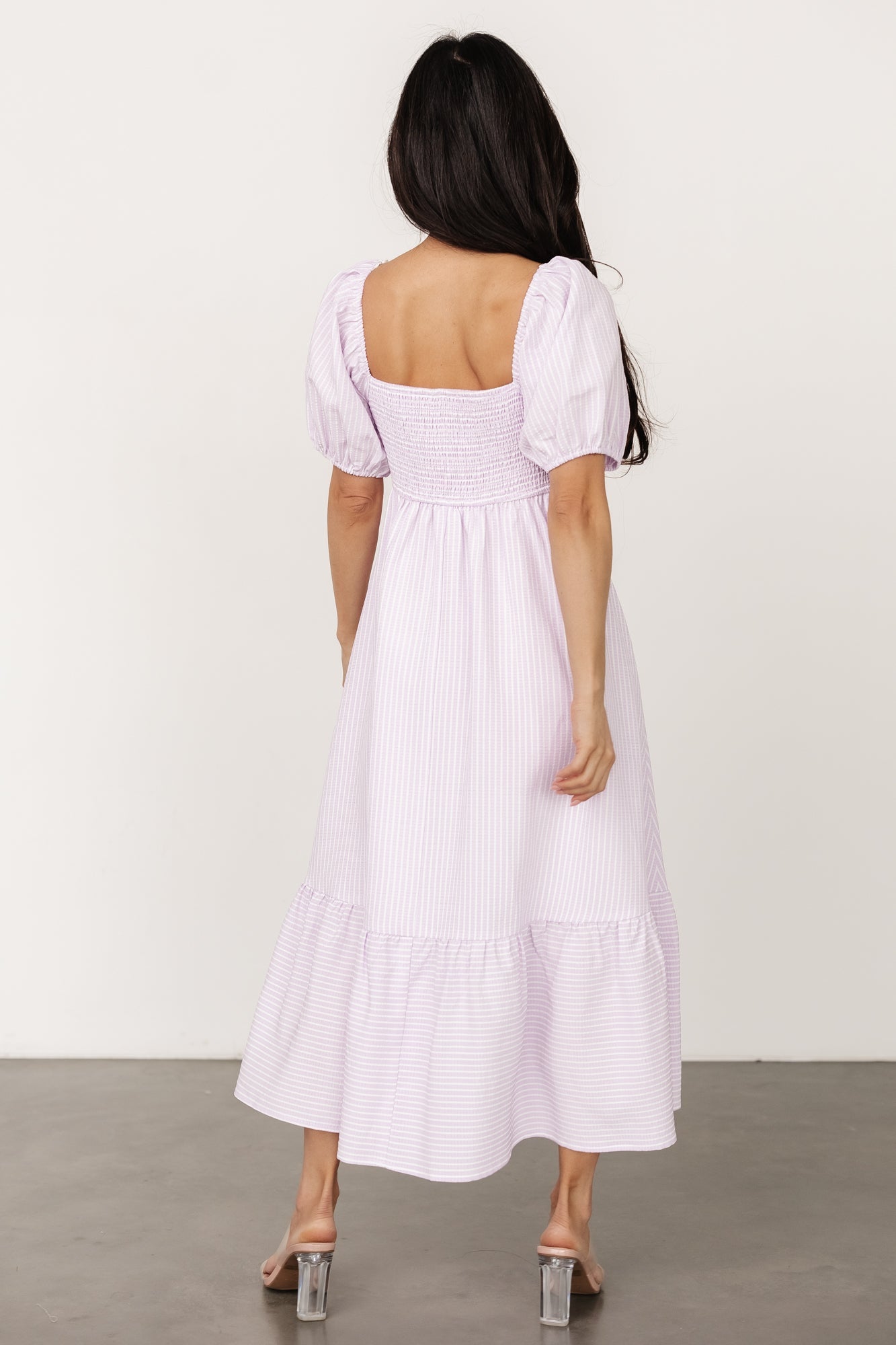 Poppy Midi Dress | Lavender + Off White Best Wholesale Sale Online