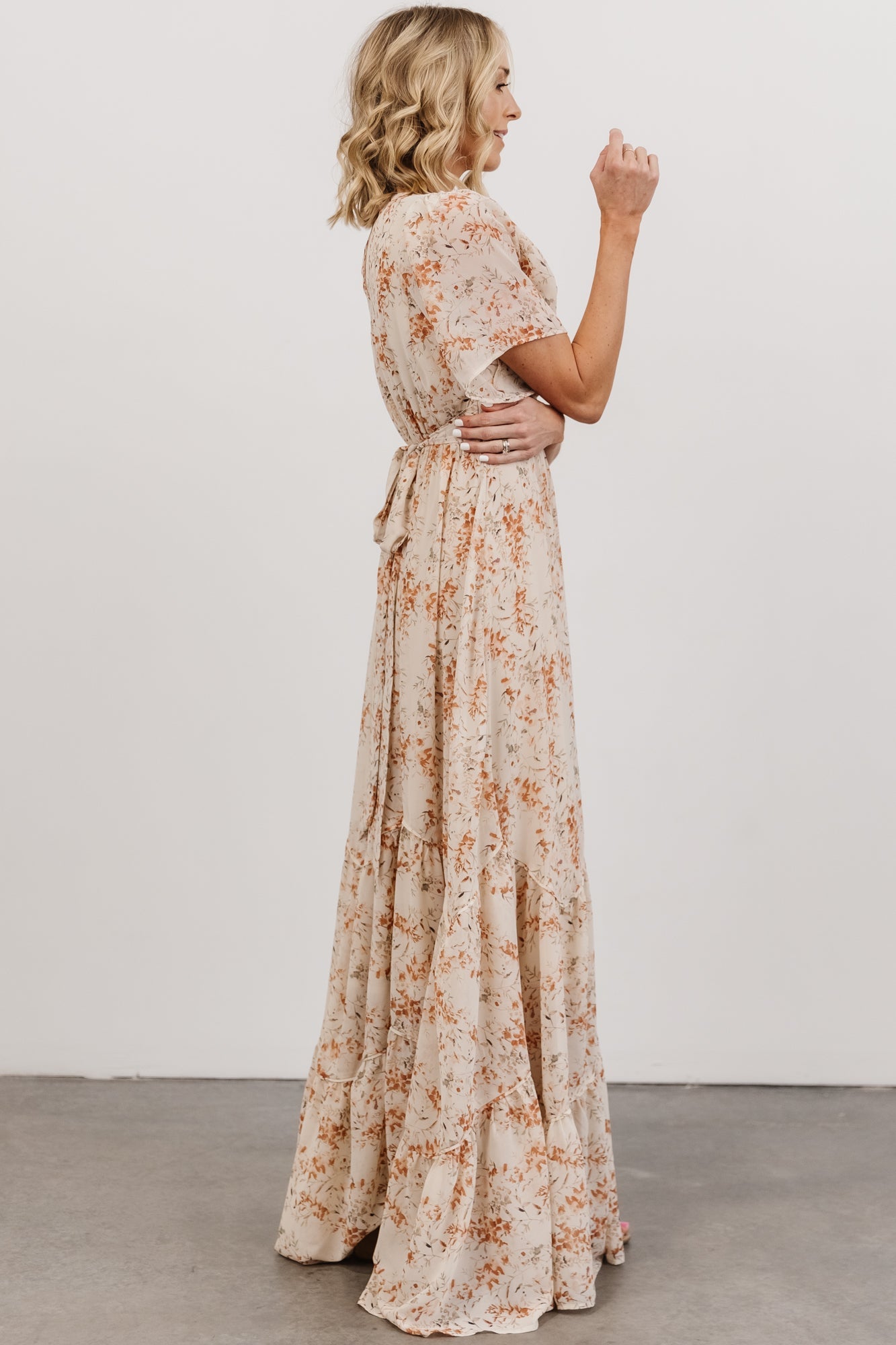 Katherine Maxi Dress | Cream + Rust Floral Collections Cheap Online