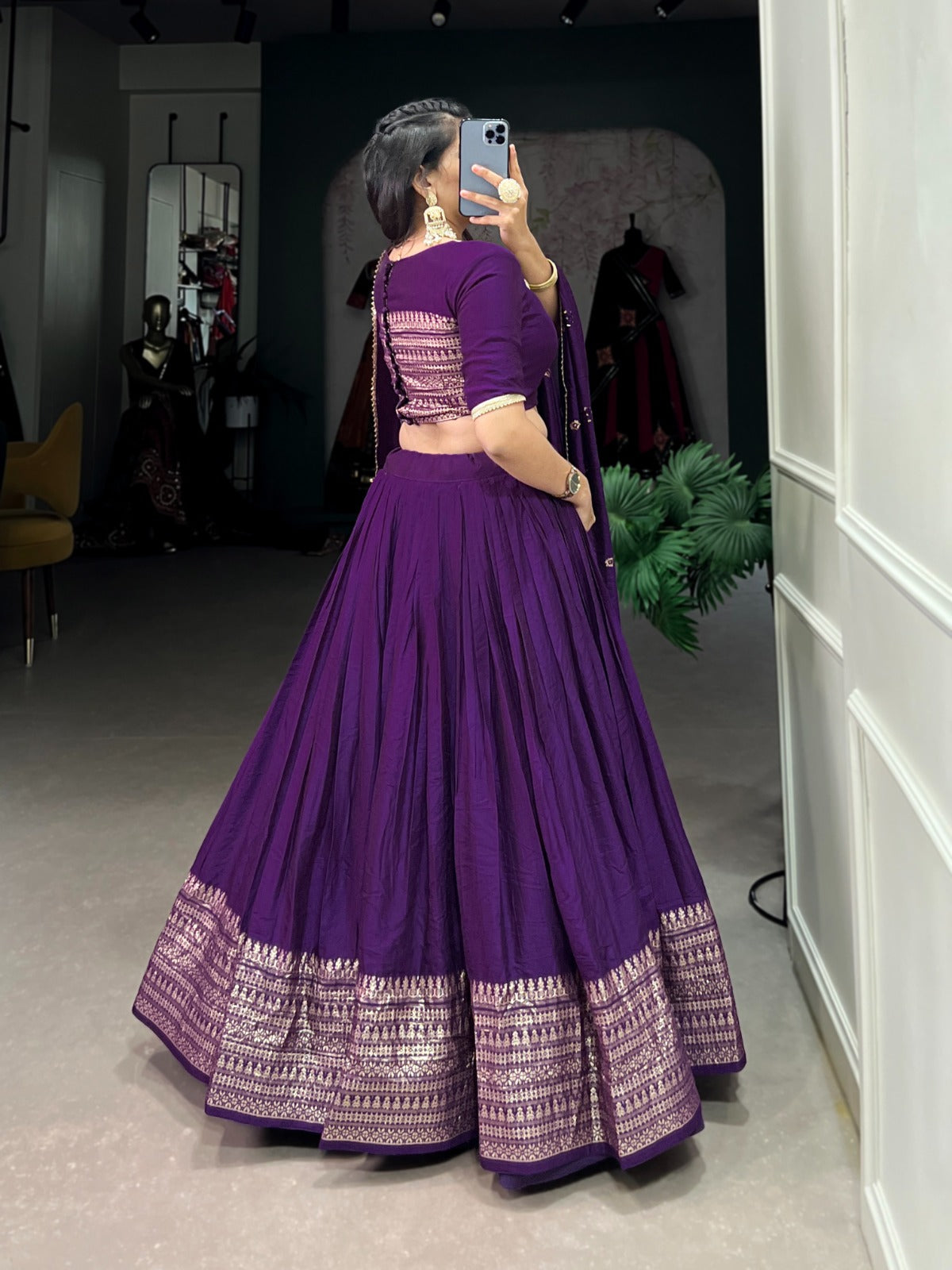 Amazing Pure Chanderi Embellished Lehenga Choli Cheap Sale Release Dates