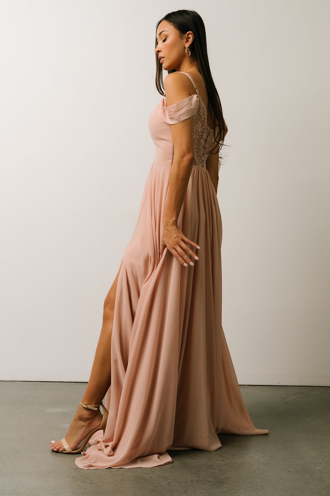 Bianca Lace Maxi Dress | Nude Blush Outlet Cheap Authentic