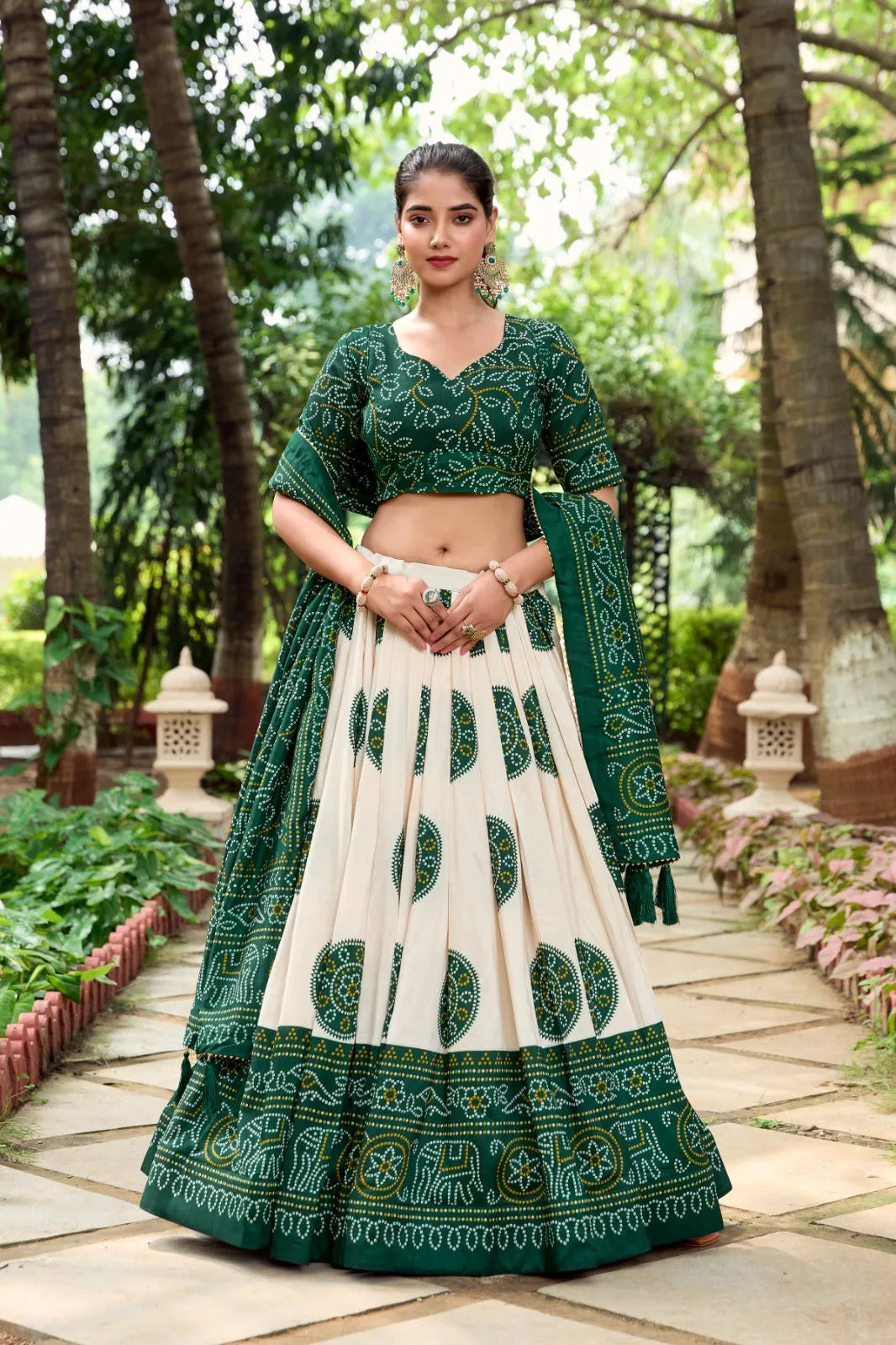 Ravishing Tussar Silk Lehenga Choli  With Bandhej Print Outlet 2025 Unisex