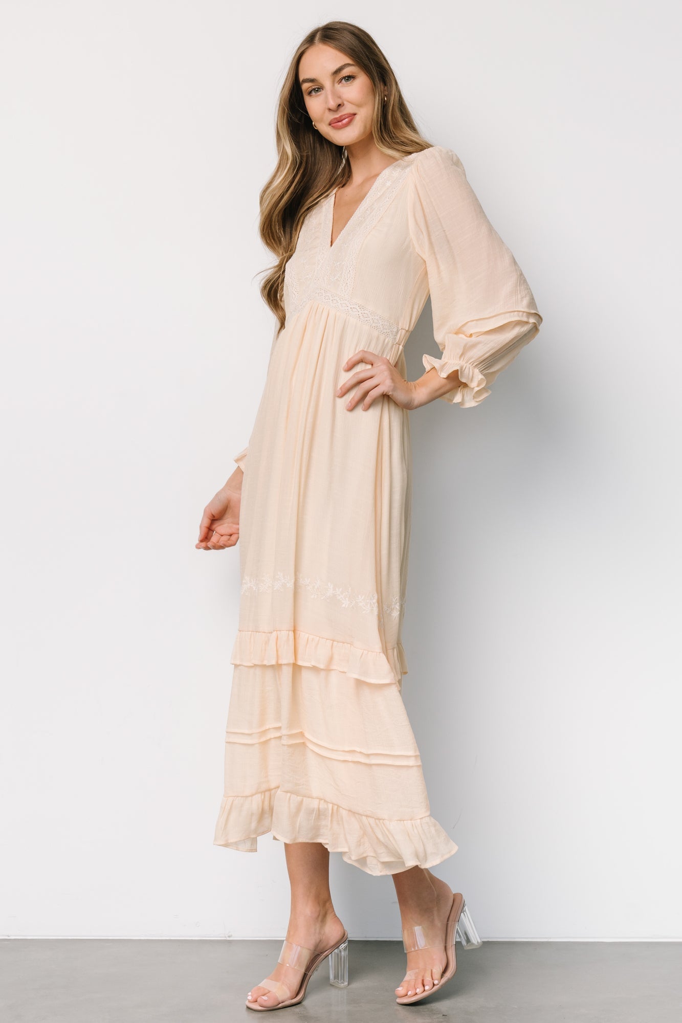 Amberlee Embroidered Dress | Cream 2025 Newest Cheap Online