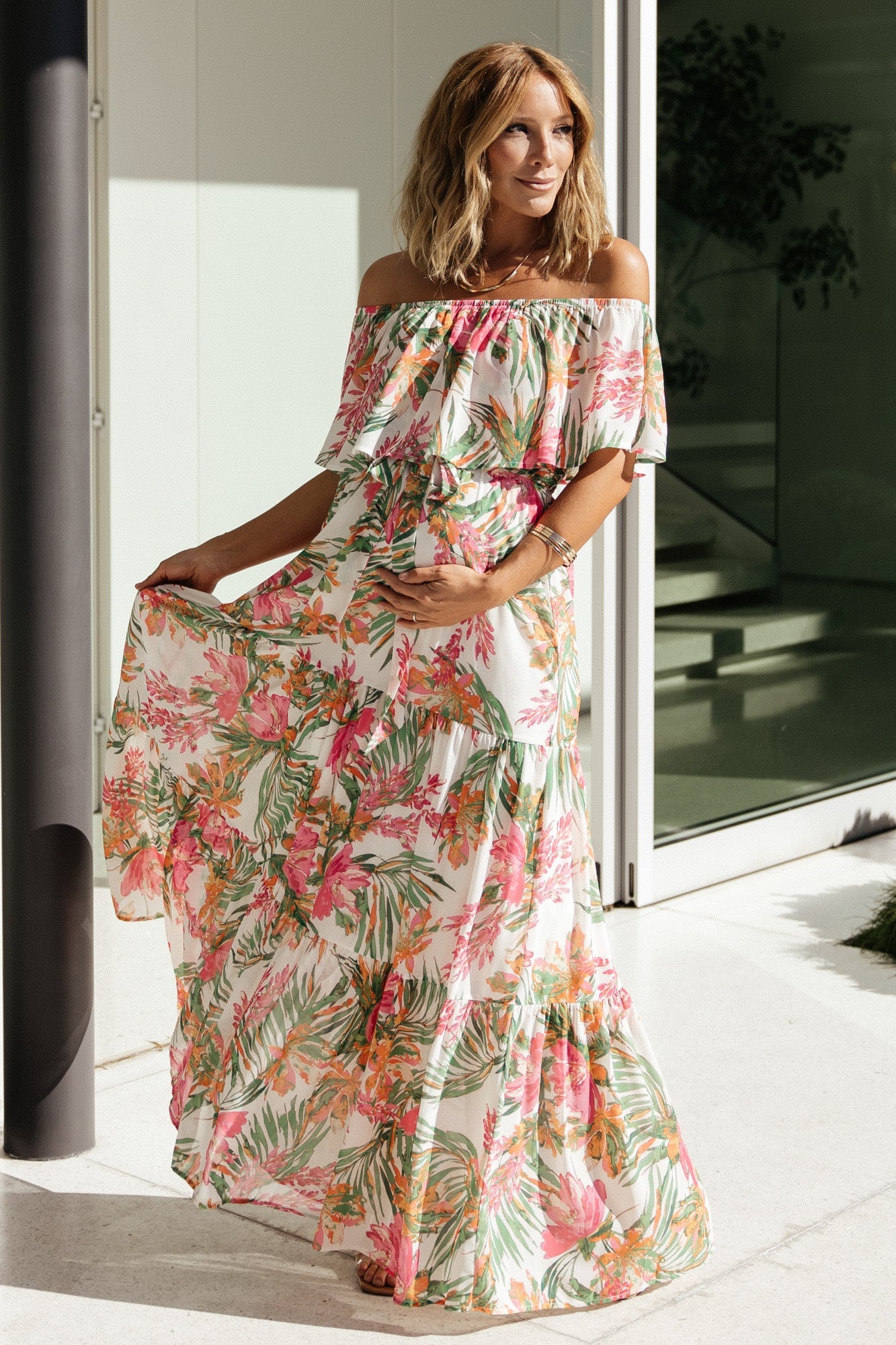 Lahaina Off Shoulder Maxi Dress | Multi Outlet Store For Sale