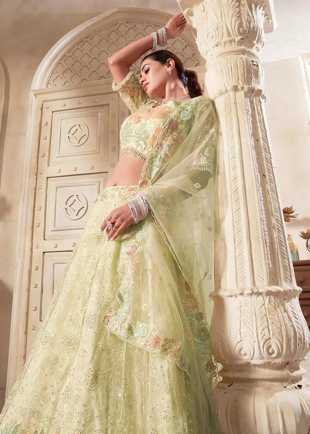 Fantastic and Classic Lemon Yellow Wedding Style Lehenga Choli Supply Sale Online