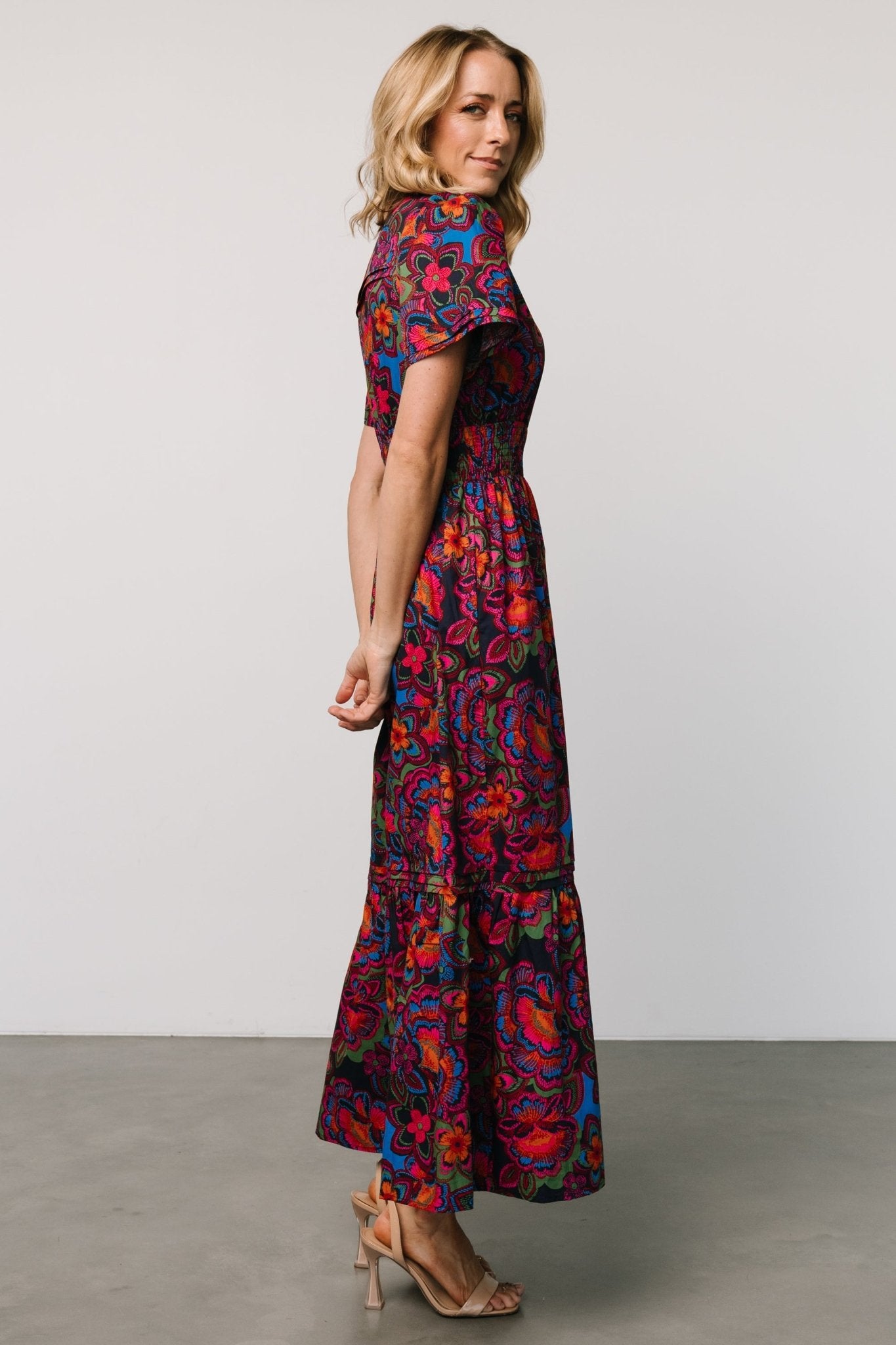 Vera Maxi Dress | Midnight Fuchsia Print Clearance Largest Supplier