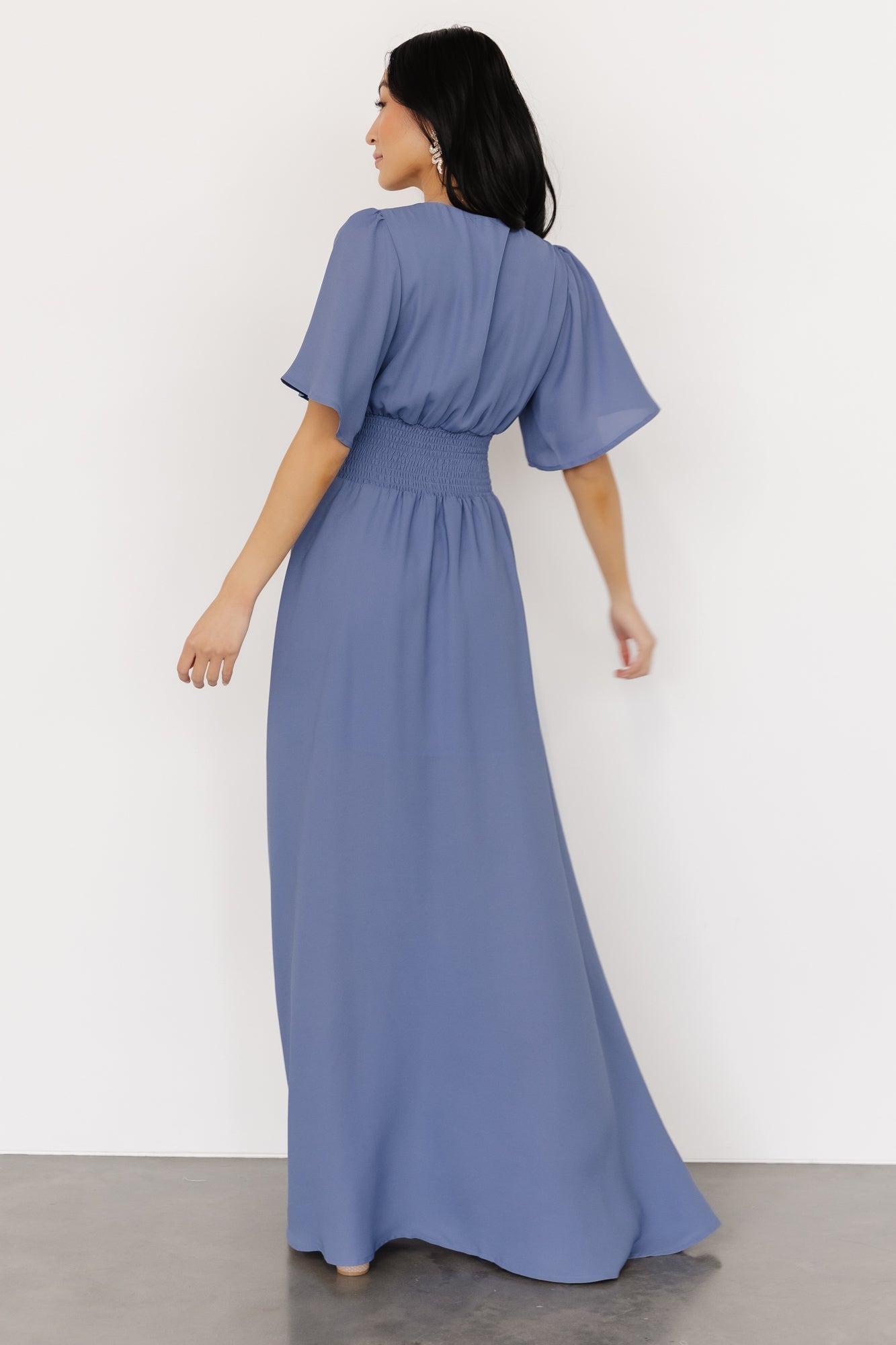 Verona Smocked Maxi Dress | Blue Buy Cheap Largest Supplier