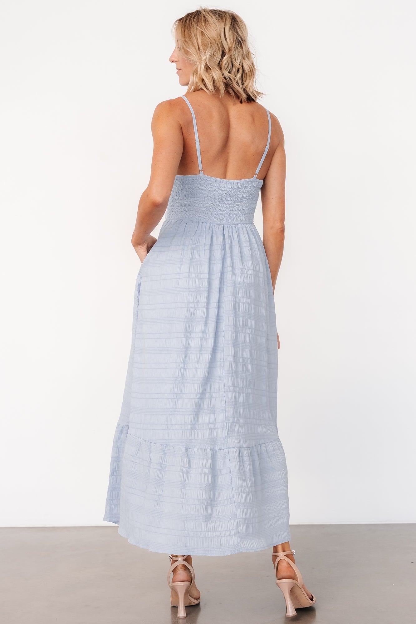 Mikayla Textured Tank Dress | Light Blue Sale New Styles