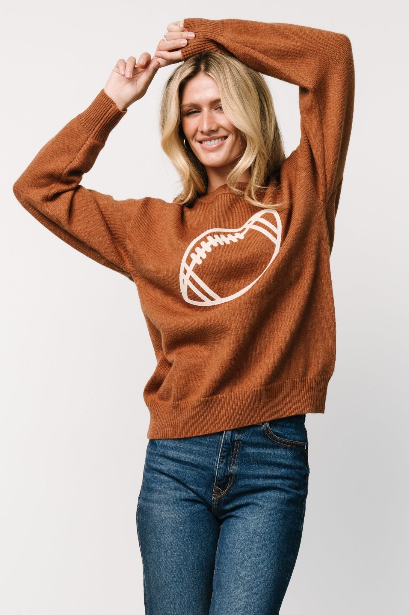 Kelce Sweater | Brown Cheap Outlet Locations