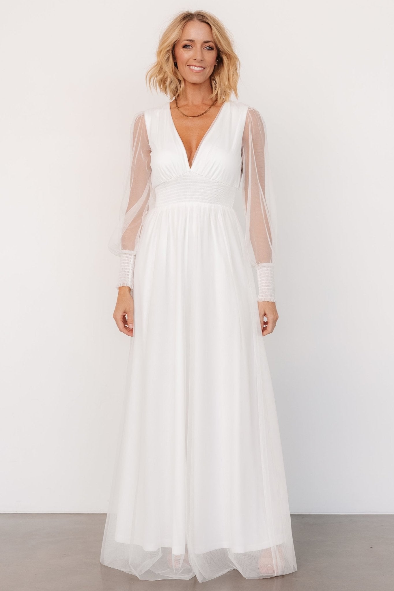 Layla Tulle Maxi Dress | White 2025 New Cheap Pice