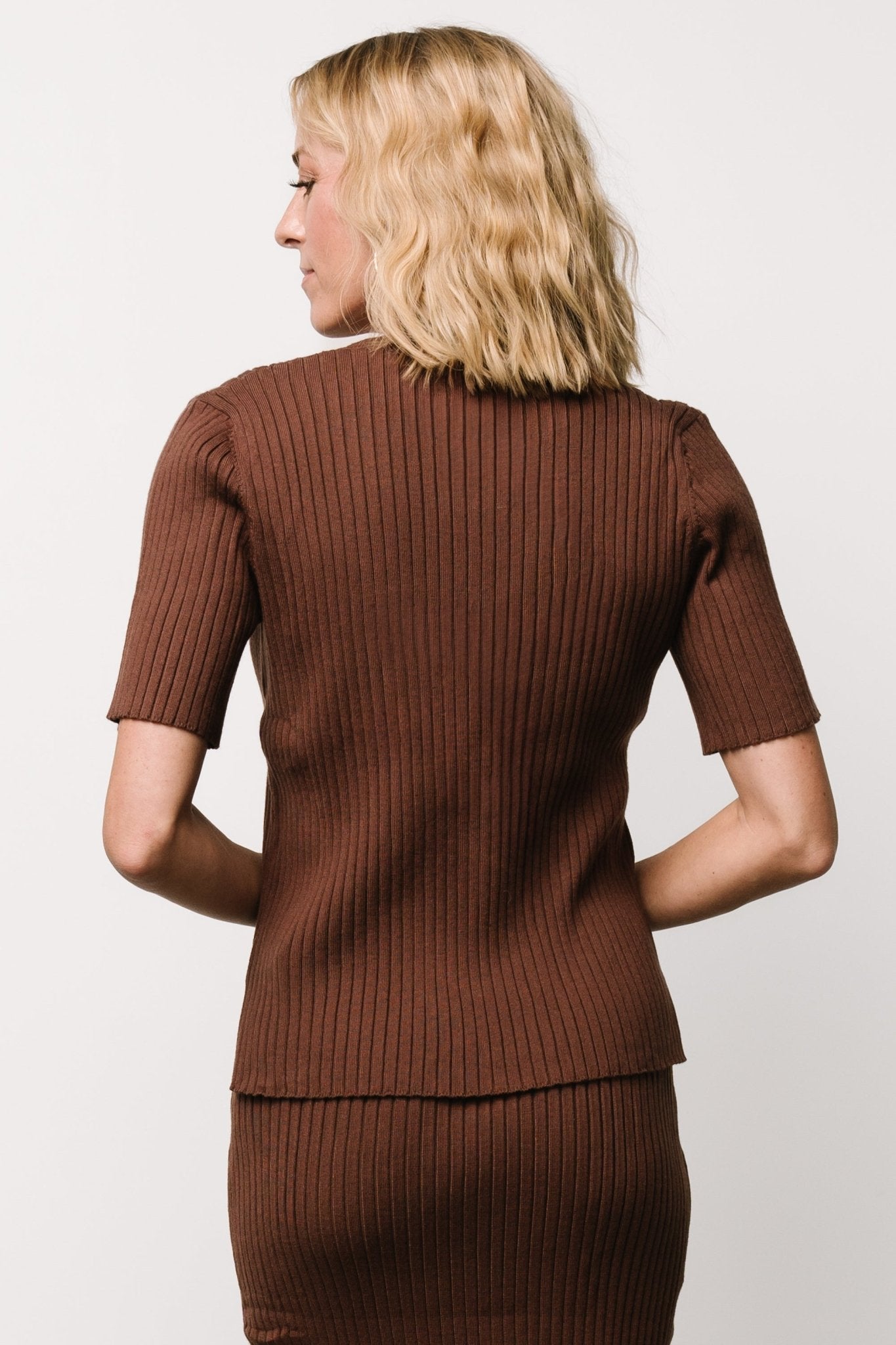 Stormi Ribbed Sweater Top | Brown Discount Exclusive