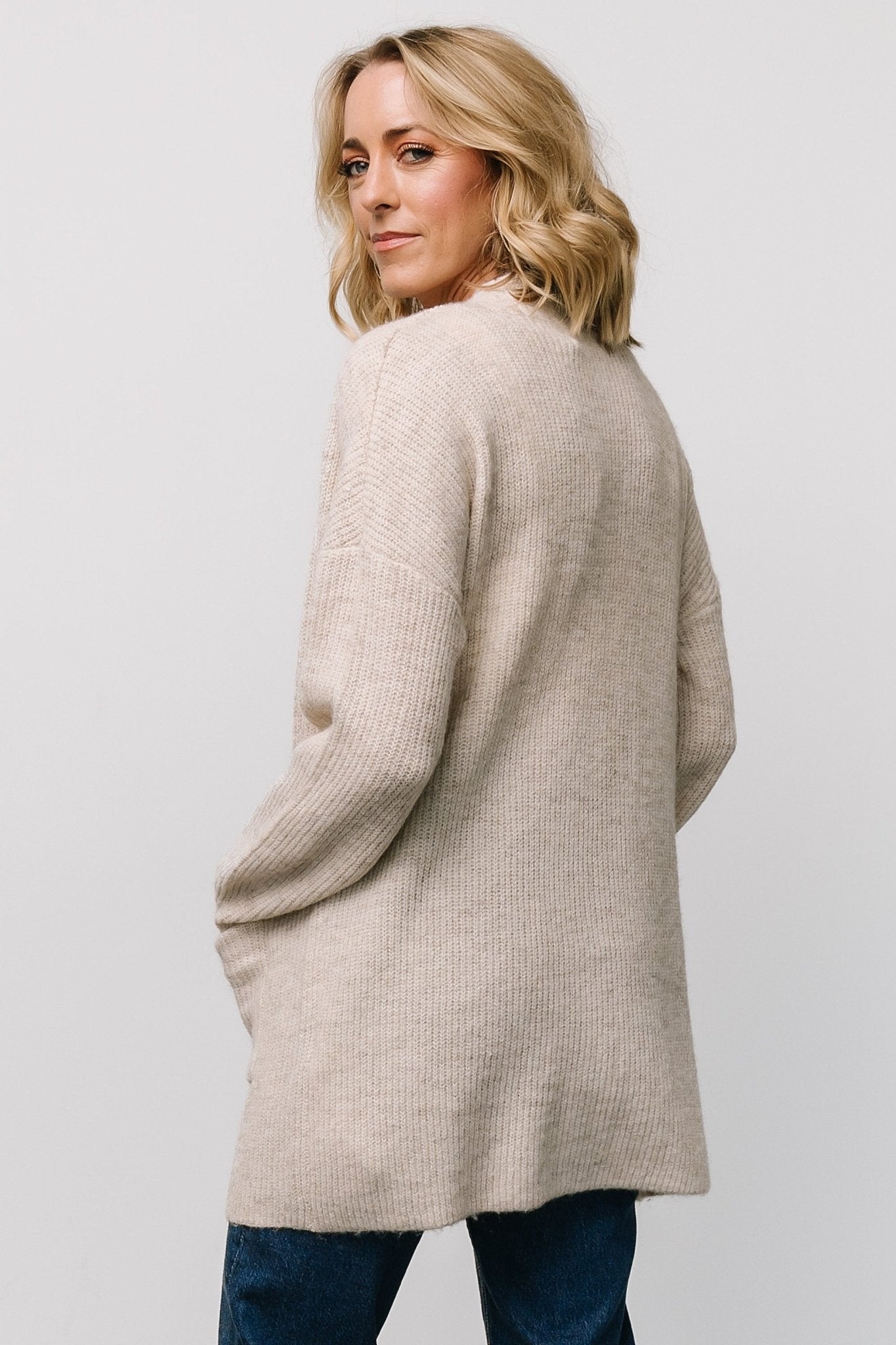 Carianne Knit Cardigan | Natural Clearance Outlet