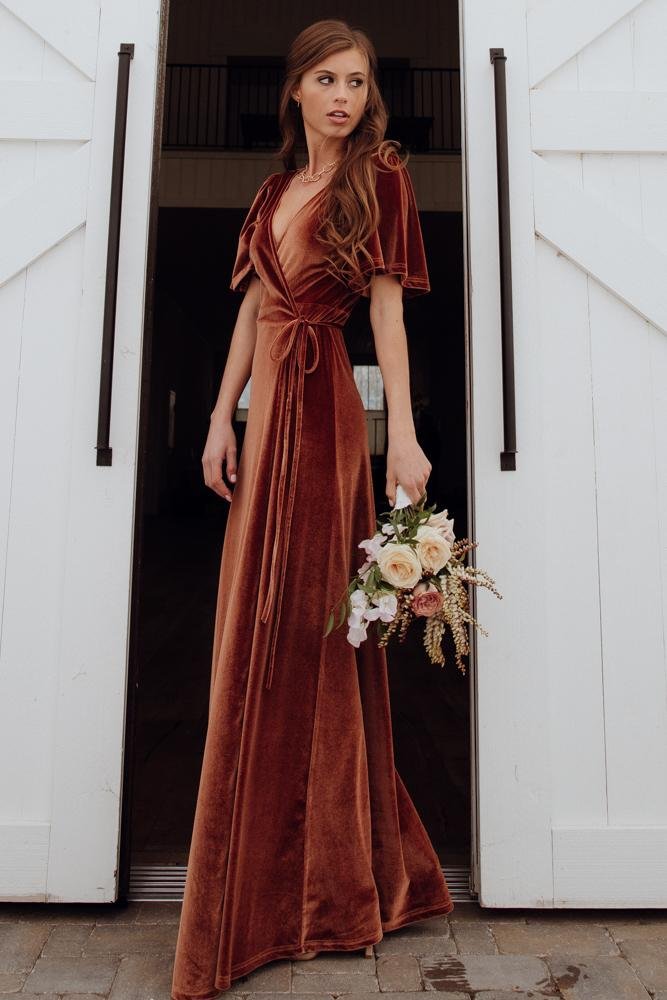 Meghan Velvet Wrap Maxi Dress | Spice Fashion Style For Sale