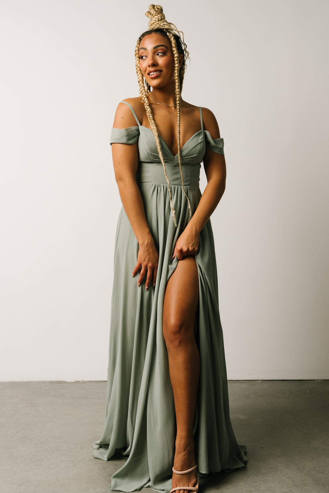 Bianca Lace Maxi Dress | Dusty Sage Cheap Best Store To Get