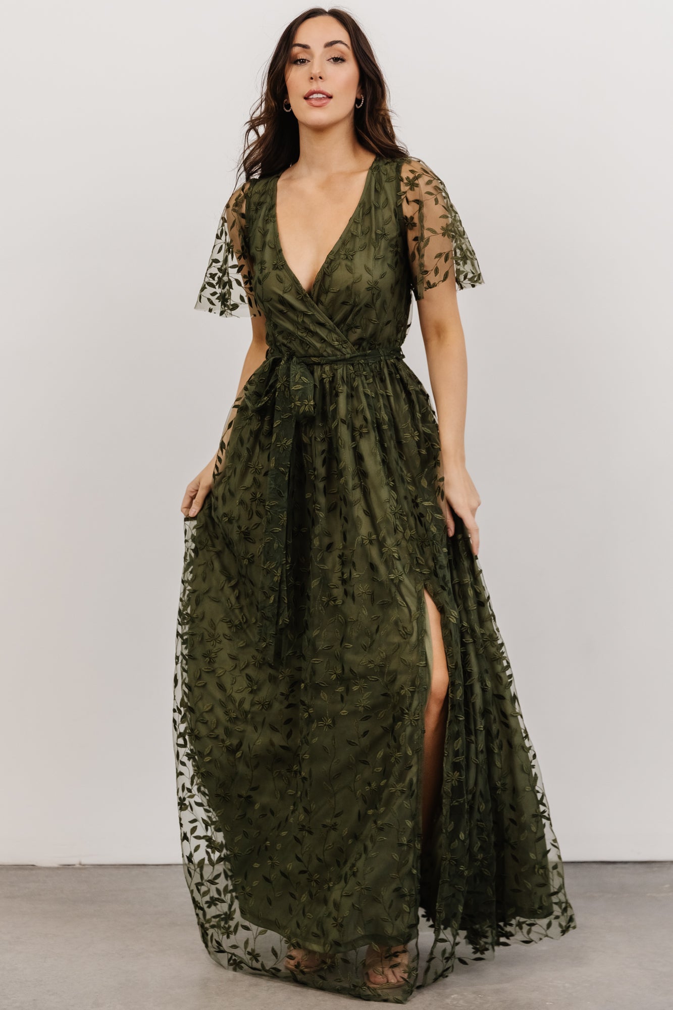 Marseille Embossed Maxi Dress | Olive 2025 New