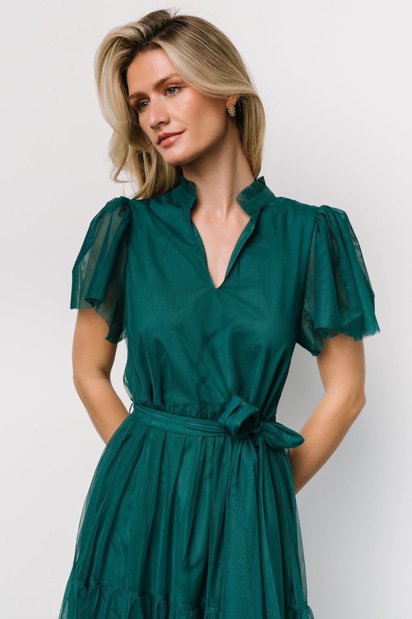 Medina Tulle Midi Dress | Emerald Collections Cheap Pice